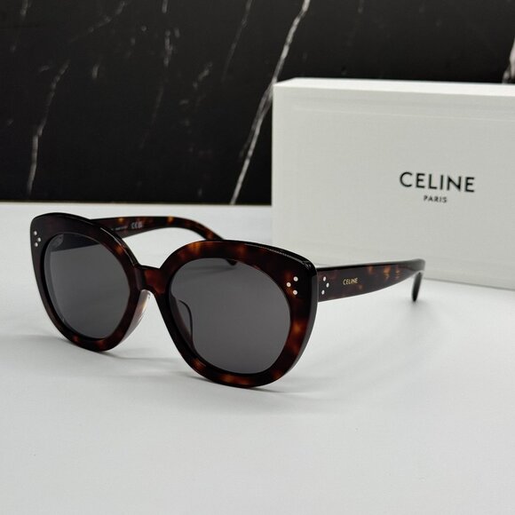 NEW CELINE CL40295F 52A HAVANA GRAY WOMEN SUNGLASSES CELINE - Picture 1 of 13
